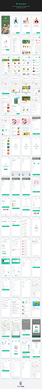 #APP模板#
线上超市杂货店资讯附近商家订单追踪等app ui源文件 xd模板