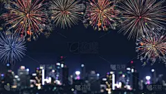 夜晚,放焰火,建筑外部,室内过夜,背景虚化,照明设备,伦敦城,天空,贺卡,留白