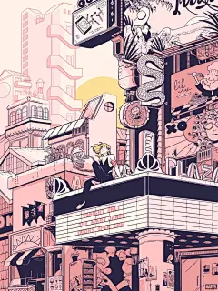 Rosemary Valero-O Connell 真太棒了，好喜欢她的风格色彩——丝滑流畅饱满唯美，有手绘的矢量感，本人还是个可爱的姐姐！继《我和渣女分手二三事》之后的新书 Dont Go Without Me，