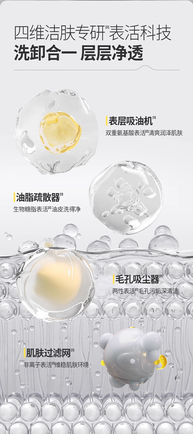 羽素专研油痘肌氨基酸表活洁面乳清爽净澈洗卸合一深层清洁洗面奶 Tmall 