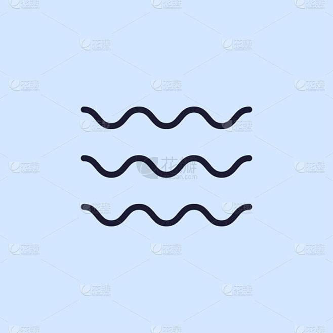 波浪线图标