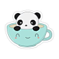 Decorate laptops, Hydro Flasks, cars and more with removable kiss-cut, vinyl decal stickers. Glossy, matte, and transparent options in various sizes. Super durable and water-resistant. Kawaii Panda Bear Coffee T-Shirt and accessories - great for kawaii ar