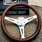 15-034-Chrome-Empire-Steering-Wheel-with-Real-Dark-Wood-Mahogany-Grip-6-Hole