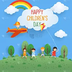 儿童节,儿童,绘画插图,幸福,肉汁,可爱的,多样,传统节日,面部表情