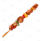 手绘-烧烤烤串美食元素-肉串2