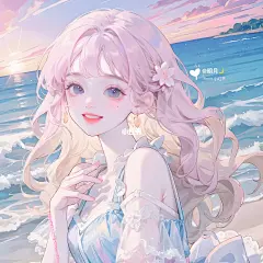 夕阳下的粉色浪漫❤丨女生闺蜜头像