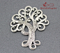Large Tree of Life Charm Oxidized Silver Tone Whimsical Wish Tree Charm Life Tree Pendant Family Tree Jewelry Making Supplies 74*57MM