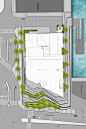 商业街道转角广场 Pier 4 Plaza by Myk-d :   Myk-d ：码头4广场连接波士顿海港步道和当代艺术学院，位于波士顿海港区创新区。 灵感来自于基地的分层历史，广场庆祝历史铁路轨道的线性运动和定义这一景观的新型光纤和电气联动。 流体和线性铺路图突出了在现场以下移动的信息和电路的流动。 ...