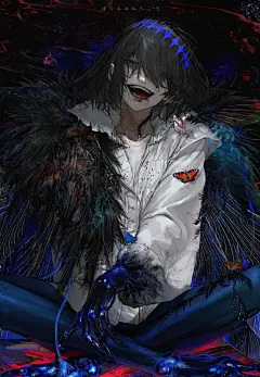 长睫毛妖孽病娇美男【插画分享】_4_青柠i美学_来自小红书网页版