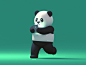 Panda invite phone panda 3d c4d animation illustration invite dribbble