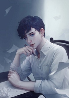 板绘厚涂男角色