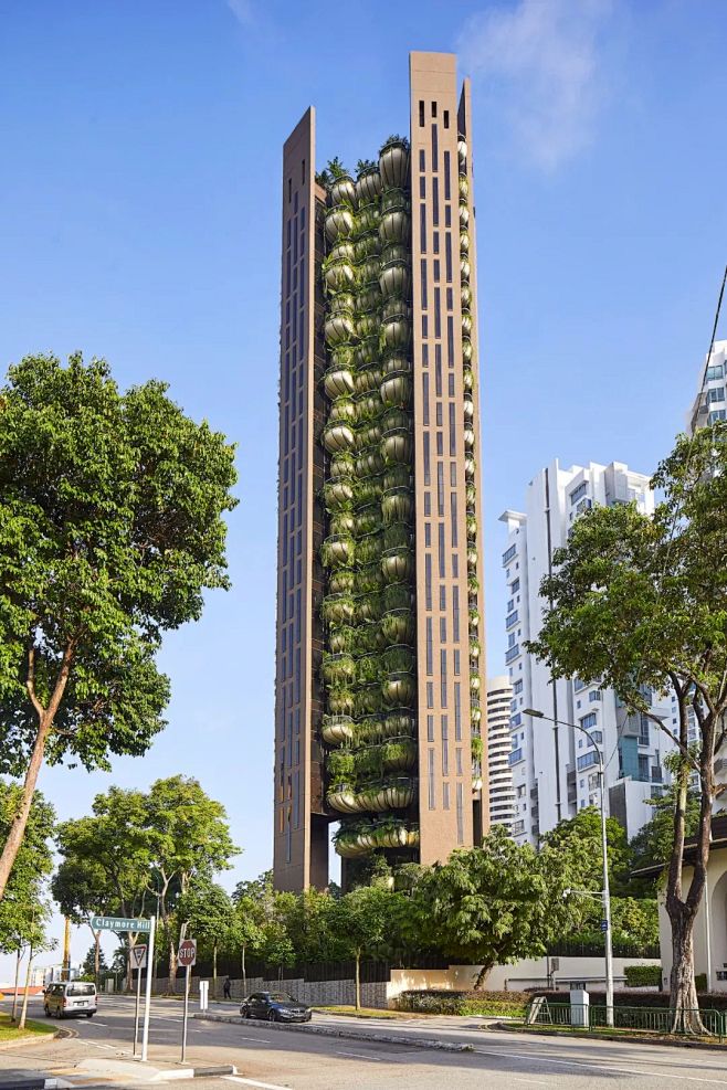 垂直绿化立面——新加坡豪华公寓