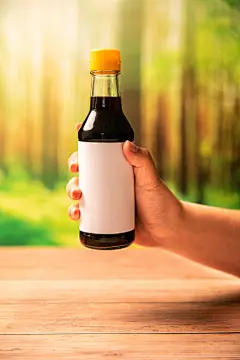瓶装陈醋调味料佐料厨房用品摄影图