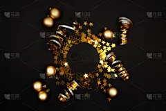 黑色背景,请柬,贺卡,球,背景分离,华贵,简单,复古风格,调味品