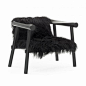 Altay Armchair - Black Goatskin - Coedition - Do Shop