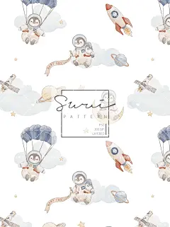 卡通系列｜星球小企鹅 原创印花图案设计 - 小红书