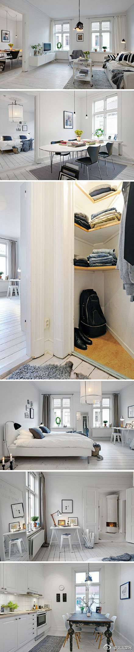 #装修案例# 北欧风格公寓室内设计！！（...