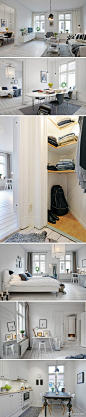 #装修案例# 北欧风格公寓室内设计！！（更多时尚室内设计请看这里>>http://t.cn/zOdG4X2 )