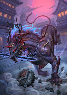 怪物-花瓣网|陪你做生活的设计师 | 多甲妖怪角色蝎子爬行类动物-淘宝