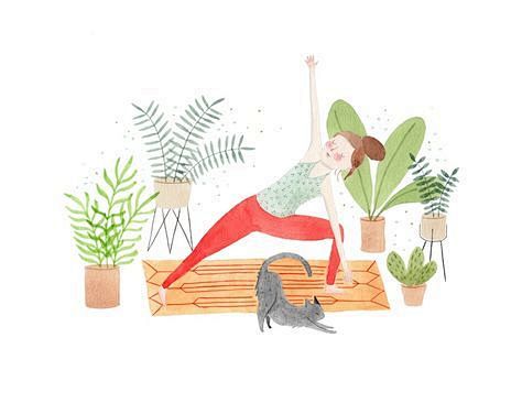 Yoga At Home print |...