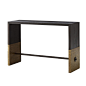 Arteriors Home Lyle Console Wood Iron Brass Black Gold 