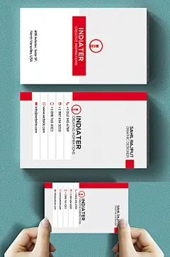 白色高端大气商务名片-众图网