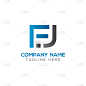 initial letter fj logo design template creative
