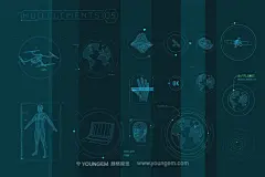 29款未来科幻HUD人工智能科技IT数据仪表盘图表ui界面ai设计素材下载_颜格视觉