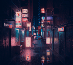 一颗沉默的蟠桃采集到Cyberpunk | 棚屋 · 废土 · 霓虹灯