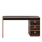 Wood and Leather Desk - Shop Cipriani Homood online at Artemest