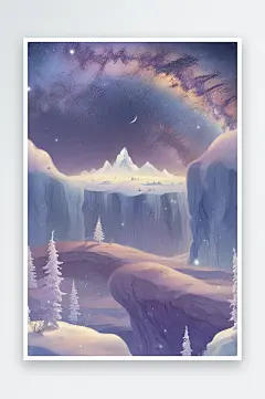 冰冻星光照耀的蔚蓝海岸奇观-众图网