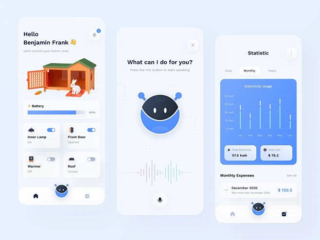前沿技术！12组AI助手APP界面设计灵感