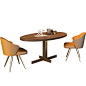 后现代餐桌椭圆形北欧实木饭桌轻奢简约现代桌椅组合家用餐桌椅