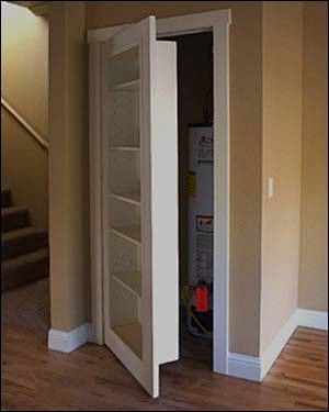 【书房门】创意家居：储藏间的门可以设计成...