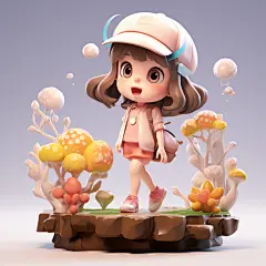 快乐儿童形象童真模型