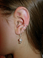 Pair of Solid Sterling Silver Ear Cuffs: 