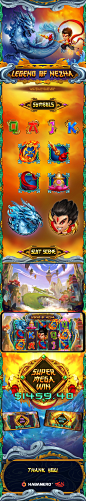 slot slotgame casino Gaming illustrations 2dart environments Nezha asian slotsymbols