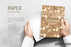 纸张样机集合（信纸、信封、笔记本内页、名片和折页等）PSD_Paper-样机模版-@美工云(meigongyun.com)