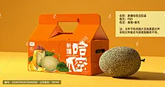 哈密瓜插画包装新疆哈密瓜