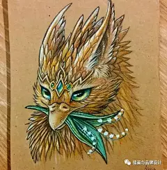 I&amp;B插画丨我滴天呐，彩铅画的小宇宙被打开了，小神兽好美腻（一）