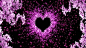 紫色唯美粒子星空浪漫心形 高端婚礼婚庆led大屏幕视频背景素材-淘宝网