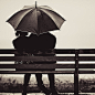 untitled、umbrella、COUPLE、silhouette、Bench