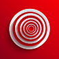 红白同心圆矢量素材EPS矢量文件|靶子|白色|红色|生活百科|矢量素材|同心圆|投影|圆环|矢量圆环|圆环花纹|古典圆环花纹