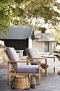 Eco Outdoor Burleigh easy chairs in Outdoor Linen. Outdoor furniture | livelifeoutdoors | Patio furniture | Outdoor dining | Teak outdoor | Outdoor design | Outdoor style | Outdoor luxury | Designer outdoor furniture | Outdoor design inspiration | Pool si