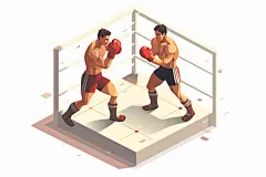 扁平风体育场运动员高清插画