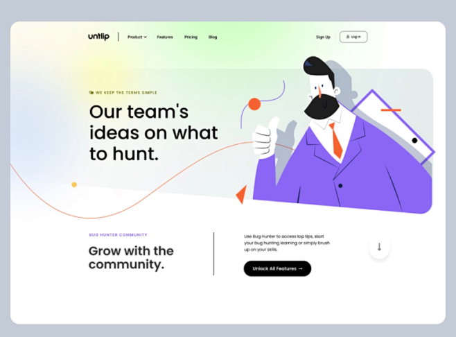 Product landing page...