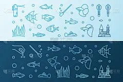 水平画幅,水族馆,水下,圆形,直的,小的,概念,自然美,创造力