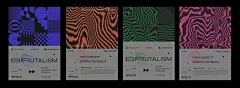 酸性设计 | 点击来源直接获取大图文件 |一组酷炫的视错觉条纹海报。抽象几何元素的集合。现代封面纹理。瑞士设计风格。