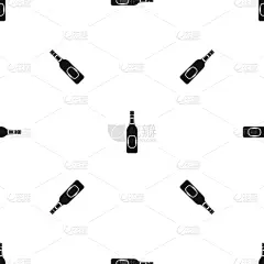 式样,黑色,啤酒瓶,分离着色,饮料,湿,含酒精饮料,几何形状,图像,重复