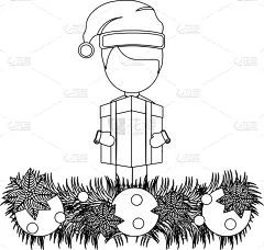 人,杉树,礼物,小雕像,晚会,盒子,婴儿,冬天,白色,红色